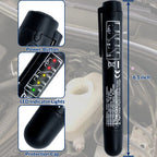 Pluma de prueba de líquido de frenos, herramienta de prueba de diagnóstico de frenos automático, analizador de humedad de aceite de fluido hidráulico con 5 luces indicadoras