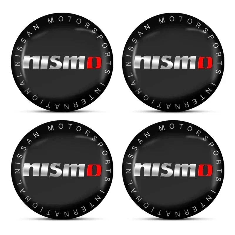 For Nismo Nissan Almera Tiida Sunny QASHQAI Skyline Juke X-TRAI 4pcs 56/60mm Car Wheel Center Covers Badge Hub Cap Accessories