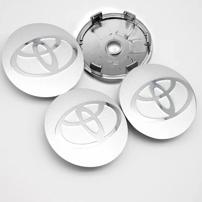 4Pcs Car Wheel Center Hub Caps Emblem Badge Rim Dust Cover For Toyota Corolla Camry Highlander Yaris Prius CHR Auto Accessories