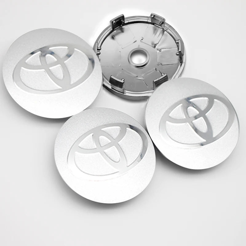 4Pcs Car Wheel Center Hub Caps Emblem Badge Rim Dust Cover For Toyota Corolla Camry Highlander Yaris Prius CHR Auto Accessories