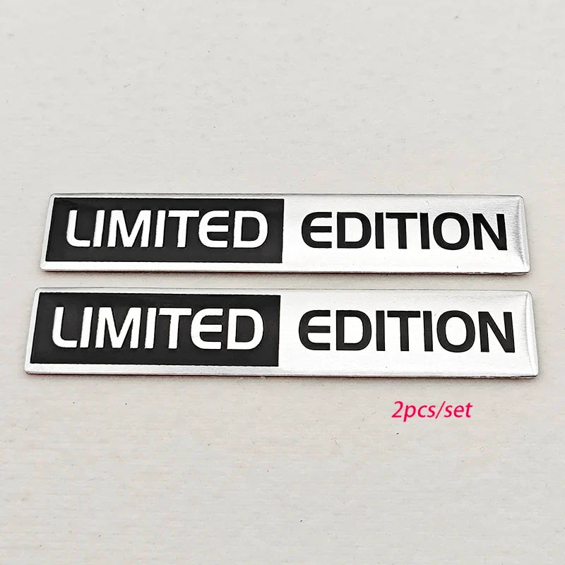 2pcs 3D Aluminum LIMITED/SPECIAL EDITION Emblem Badge Car Stickers Decal For Audi Honda Opel Toyota Mercedes Mazda Motorcycle