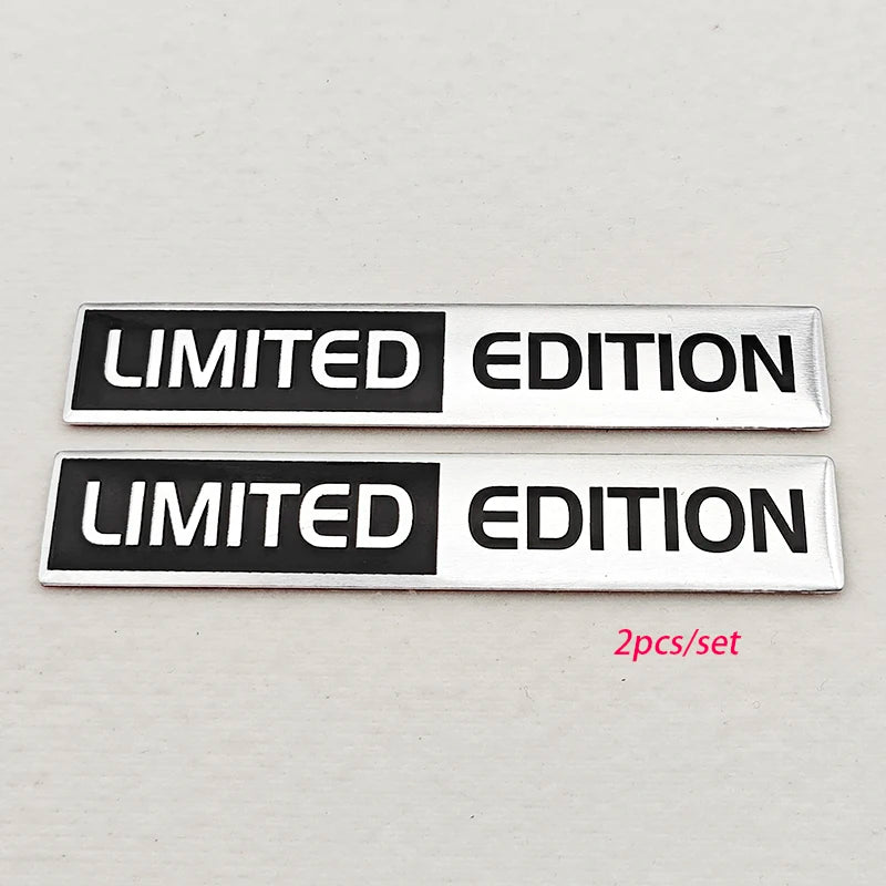 2pcs 3D Aluminum LIMITED/SPECIAL EDITION Emblem Badge Car Stickers Decal For Audi Honda Opel Toyota Mercedes Mazda Motorcycle