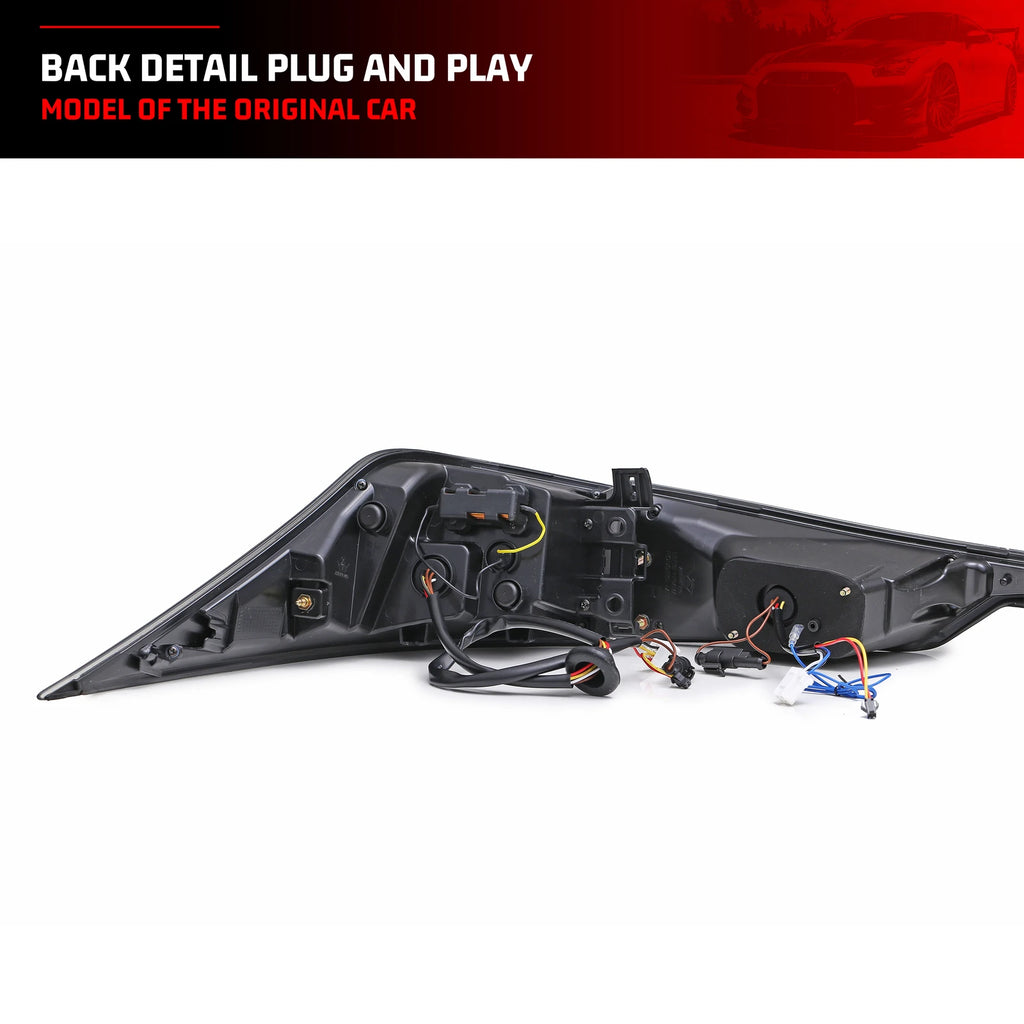 LED Tail Lights for Lexus IS250 IS350 IS200t IS300 ISF 3IS 2014-2020 Clear Sequential Turn Signal Rear Trunk Lid Lamps Assembly