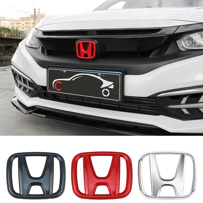 2 pcs Car Front Grille Trunk Emblem For Honda Civic Accord 8th 9th 9.5th 10th generation Rear Trunk Badge Logo auto front rear