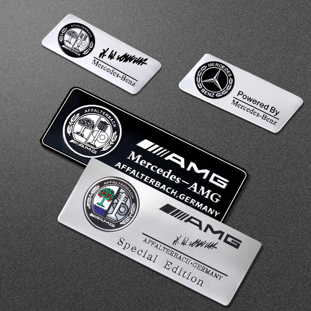 3D Aluminum Car Side Body Trunk Emblem Decoration Sticker For Mercedes Benz AMG Class GLK GLA CLA GLB W108 W447 W204 W205 Fortwo