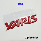 3D Metal Yaris Logo Emblem Badge Matte black Chrome Plated Trunk Letter Sticker For Toyota Yaris Car Exterior Decor Accessories