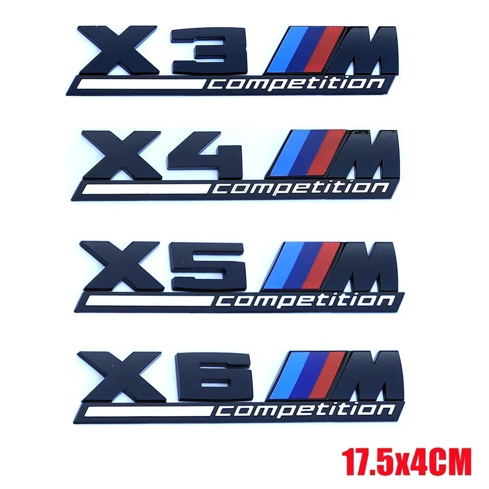 1PCS Car Stickers Car Trunk Sticker Car Badge For BMW X3 X4 F25 F26 G01 G02 X5 G05 X6 F15 F16 E70 E71 M Competition