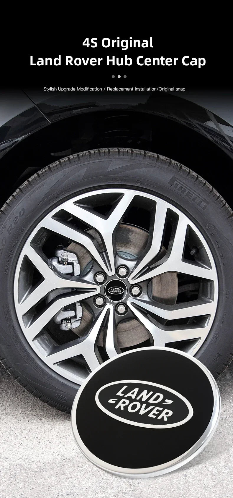 4Pcs 62MM Car Styling Wheel Center Cap Hub Replaced Covers For Land Rover Range Rover Evoque Velar Defender Discovery Freel