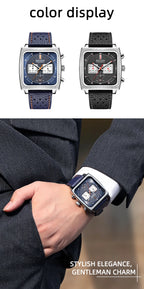 MEGIR 2182 Luxury Fashion Sports Chronograph Multi-Functional Military Leather Date Wristwatches for Men Relogio Masculino
