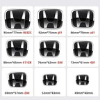 Car Hood Front Grill Rear Trunk H Emblem Logo Sticker For Honda Civic Fit Jazz Accord CRV HRV City Odyssey Passport Pilot Vezel