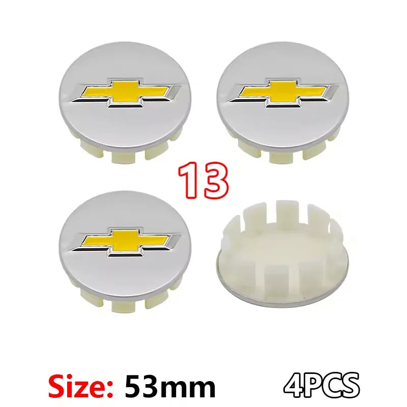 4PCS ABS Wheel Center Covers Hub Caps Badge for Chevrolet Malibu AVEO Corvette CRUZE EQUINOx IMPALA LACETTI TRAX ORLANDO Car Acc