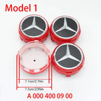 4Pcs 60mm 75mm Car Wheel Center Hub For Mercedes Benz AMG class W205 W203 GLC GLK W206 W220 W211 A180 Cap Rim Cover Accessories