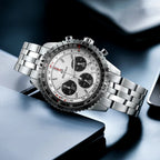 BERNY Chronograph Watches for Men Aviation Multifunction Quartz Men's Watch Date Sapphire Super Luminous Luxury Wristwatch