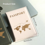 Porta pasaporte delgado con mapa de la ranura, porta pasaporte de PU, crucero esencial de viaje, porta pasaporte imprescindible, portátil para todos los países