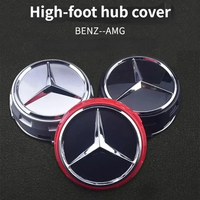 QQQ 4PCS KKK 75mm NEW Car Wheel Center Hub Caps Cover for Mercedes Benz B/C/E/S Class A Class C200L GLC GLK CLA W166 W163 W221