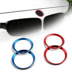 Creative Chrome Aluminum Car Front Rear Logo Surrounding Ring Stylish for BMW 82mm 74mm Emblem Hood Car Decoration Accessories