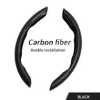 Universal Suede / Nappa Leather Car Steering Wheel Cover 38CM Breathable O/D Shape Protector Non-Slip Auto Interior Accessories