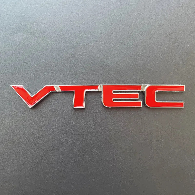 3D Metal Logo VTEC Emblem Letters Car Fender Badge Trunk Decal For Honda Civic Accord CB400 Odyssey CRV VTEC Sticker Accessories