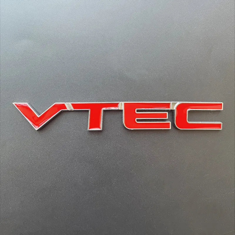 3D Metal Logo VTEC Emblem Letters Car Fender Badge Trunk Decal For Honda Civic Accord CB400 Odyssey CRV VTEC Sticker Accessories