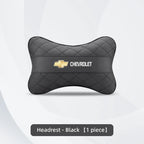 Nappa Leather Car Headrest Neck Pillow Waist Cushioning For Chevrolet Spark Captiva Cruze Malibu Equinox Trax Camaro Blazer