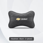Nappa Leather Car Headrest Neck Pillow Waist Cushioning For Chevrolet Spark Captiva Cruze Malibu Equinox Trax Camaro Blazer