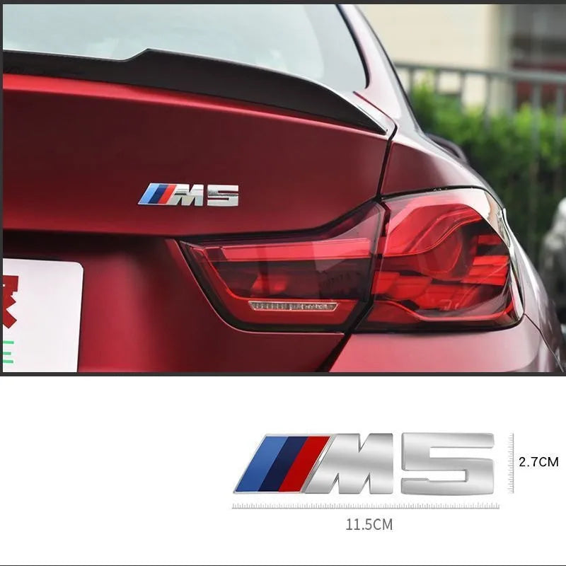 3D Emblem Car Fender Side Rear Trunk Badge M Logo Sticker Number Decal For BMW M1 M2 M3 M4 M5 M6 M7 Performance Auto Accessories