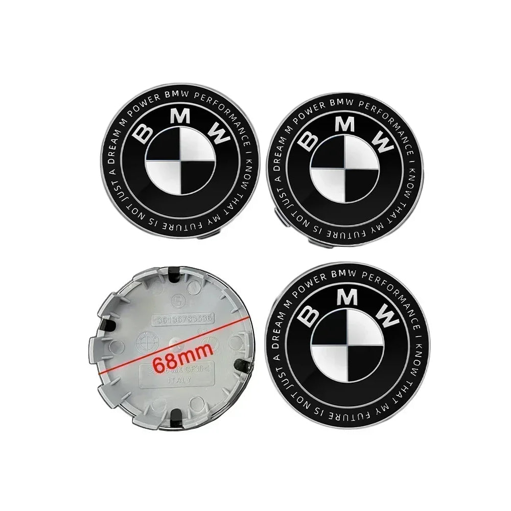 4Pcs 68mm 56mm Car Wheel Center Hub Cap Caps Emblem Logo For E90 E60 E61 E93 E87 E36 E46 E39 E53 F30 F20 F10 F15 X1 X3 X5 X6