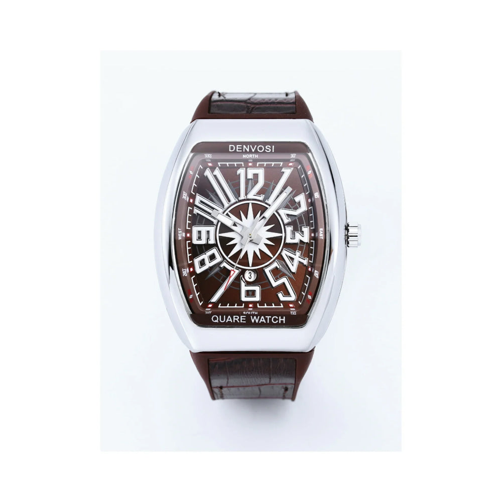 DENVOSI Men's Barrel shaped Watch, Luxury Fluorescent Silicone Strap, Men's Fashion, Leisure, Sports Quartz Watch