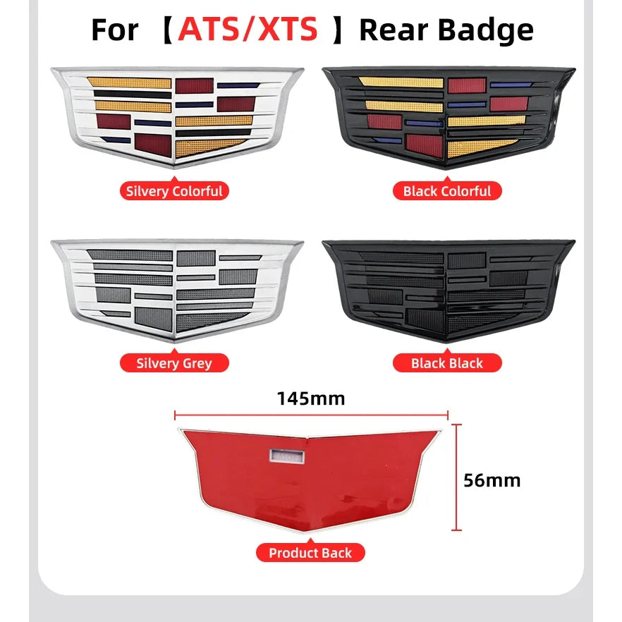 1pcs 3D ABS Car Front Grille Center Emblem Badge Rear Trunk Sticker Accessories For Cadillac CT4 CT5 CT6 XT4 XT5 XT6 XTS ATS