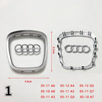 Automobile Steering Wheel Logo Bright Frame Strip Electroplated Car Logo Sticker For Audi A3 A4 B8 8P B9 8V A5 A6 C7 A7 Q3 Q5 Q7