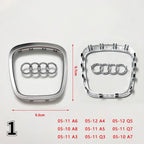 Automobile Steering Wheel Logo Bright Frame Strip Electroplated Car Logo Sticker For Audi A3 A4 B8 8P B9 8V A5 A6 C7 A7 Q3 Q5 Q7