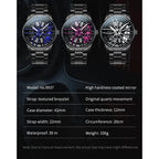 OLEVS Mens Watch Quartz Watch Original Rotatable Wheel Hub Dial Fashion Trend Waterproof Luminous Stainless Steel Reloj 9937