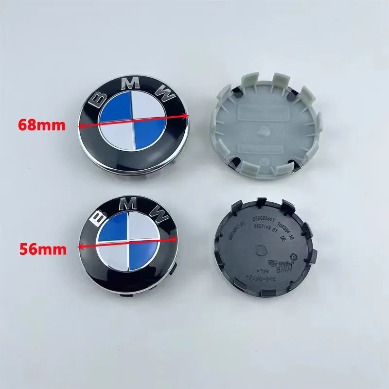 4 Pcs 68mm 56mm Wheel Center Cap for BMW E90 E87 F30 F20 F10 E60 F01 F02 G20 G30 G38 G14 F22 X1 X3 X4 X5 X6 M1 M2 M3 M4 M5 M6 M8