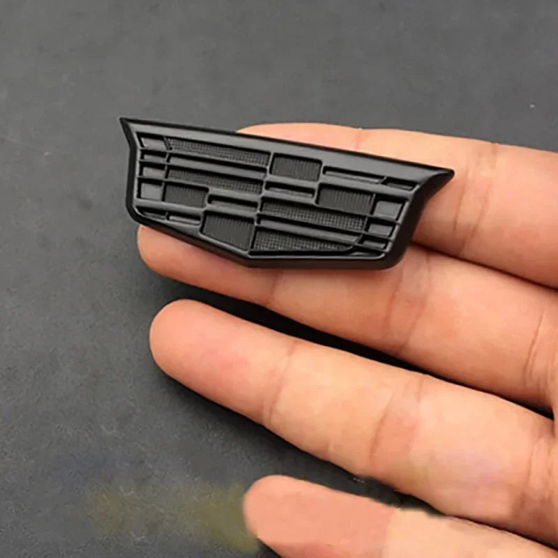 6.3cm/9.2cm Alloy Car Window C-Pillar Badge Sticker Rear Trunk Emblem for Cadillac XT5 ATSL XTS SRX BLS CT4 Escalade Deville DTS