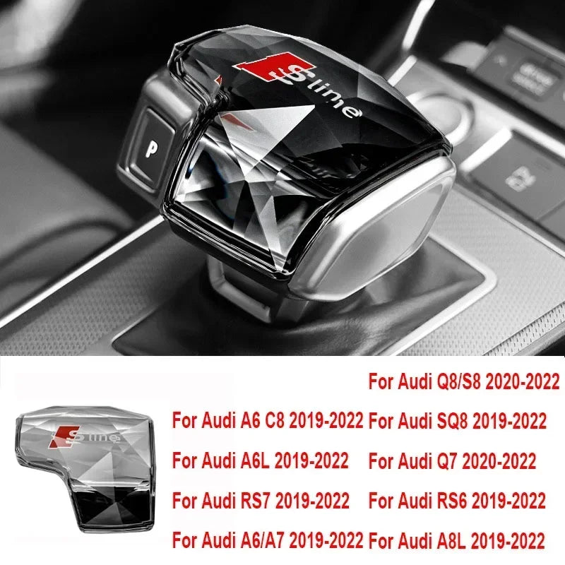 Audi Crystal Gear Shift Handle Head Lever A6 C8 A6L RS7 A7 Q8 S8 SQ8 Q7 RS6 A8L A4 A4L Q5L RS4 RS5 A5 S4 S5 SQ5