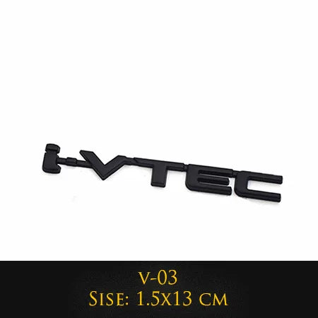 3D Metal Ivtec Letter Emblem Badge Decal Car Styling For Honda Civic Logo Car Rear Tail Trunk Stickers Decals Auto Accessories