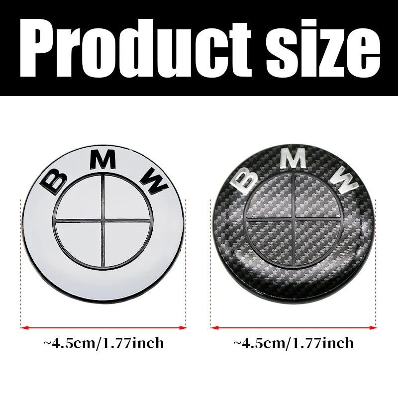 4.5cm Car Steering Wheel Decoration Badge Sticker For BMW G80 E84 F48 G01 G11 X1 X2 X3 X4 X5 X6 G07 Interior Emblem Accessorie