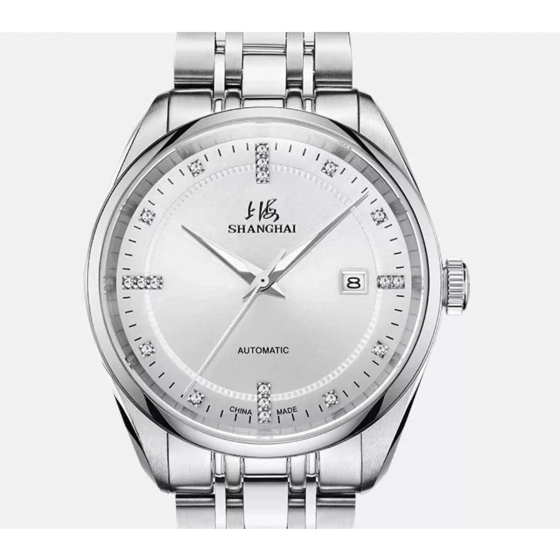 Shanghai Watch Calendar Mechanical Men's Watches 40mm Automatic Watches 316L Stainless Steel 50M Waterproof reloj hombre SH3007