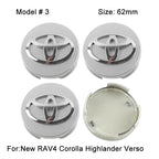 4Pcs 57/62mm Car Wheel Center Hub Cap Rim Cover For Toyota Corolla RAV4 LEVIN Yaris C-HR Camry Prado Prius Car Auto Accessories