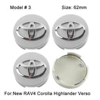 4Pcs 57/62mm Car Wheel Center Hub Cap Rim Cover For Toyota Corolla RAV4 LEVIN Yaris C-HR Camry Prado Prius Car Auto Accessories