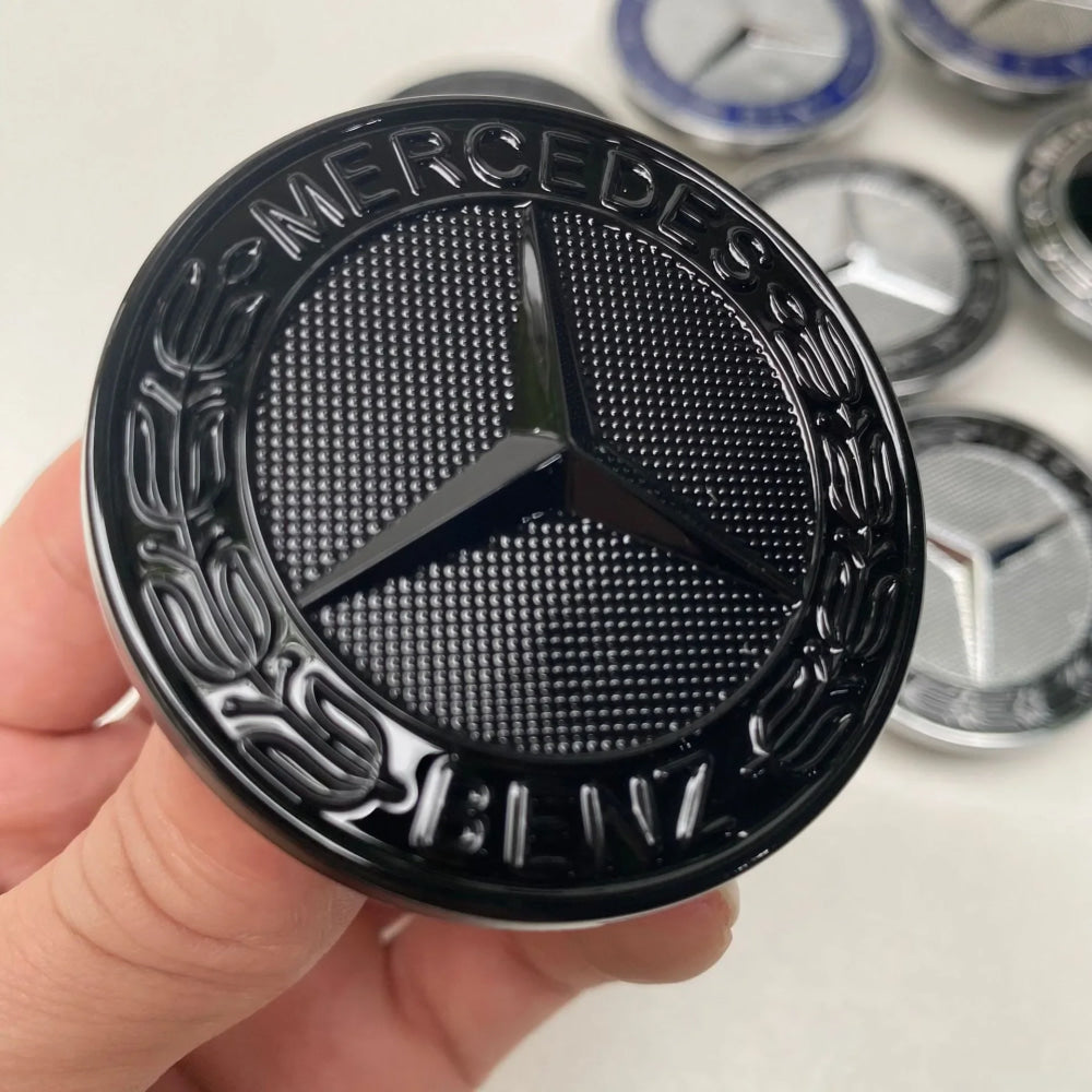 1PC 56mm Car Hood Emblem Badge Bonnet Emblem Cover For Mercedes Benz Brabus AMG W124 W163 W202 W203 W204 W210 W211 W205 Sticker