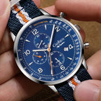CADISEN New Chronograph Men's Quartz Watch Top Luxury Watches For Men MIYOTA 0S10 AR Mirror Waterproof Canvas Men's Wristwatch