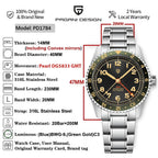 PAGANI DESIGN PD1784 Men’s GMT Automatic Mechanical Watch DG5833 Stainless Steel Sapphire Crystal Waterproof Local Delivery