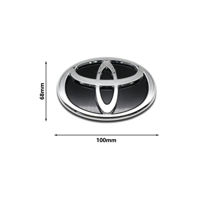 3D Car Logo Modified Car Logo Badges Front And Rear Logo Silver For Toyota Hybrid Series Prado Highlander Camry Corolla Styling