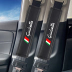 Car Seat Belt Nappa Leather Belt Shoulder Covers Interior For Alfa Romeo Giulia Stelvio Giulietta MITO Auto Accessories
