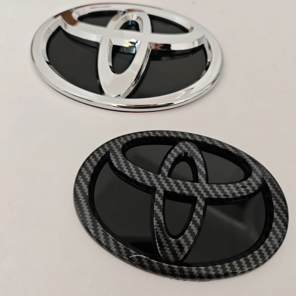 for Toyota RAV4 CAMRY COROLLA LANDCRUSER RAV4 VIOS SIENNA YARLS Modified Black Bottom Front Grille Badge Trunk Car Logo Suitable