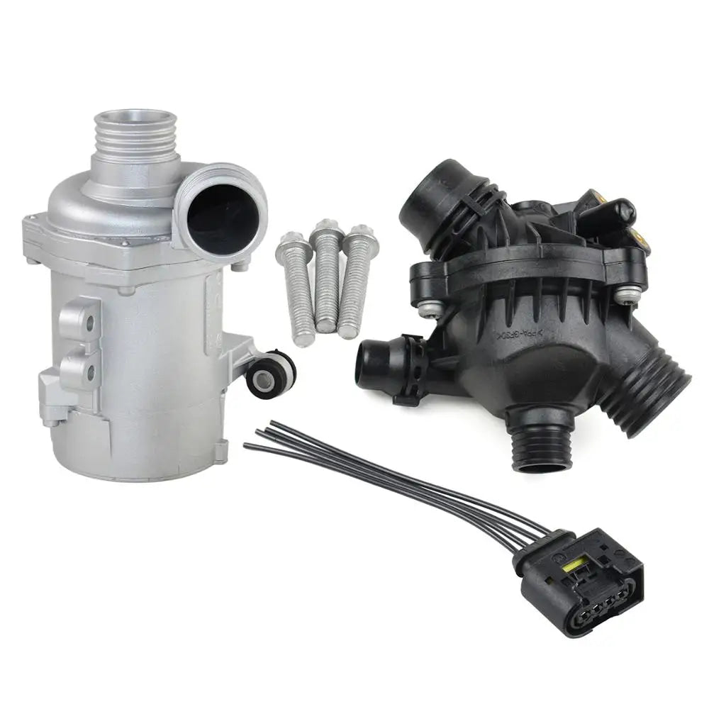 AP03 11517586925 Electric Water Pump+Thermostat Kit For BMW E60 E61 E81 E87 E90 E91 X1 X3 X5 Z4 325i 330i 525i 530i 630i 730i