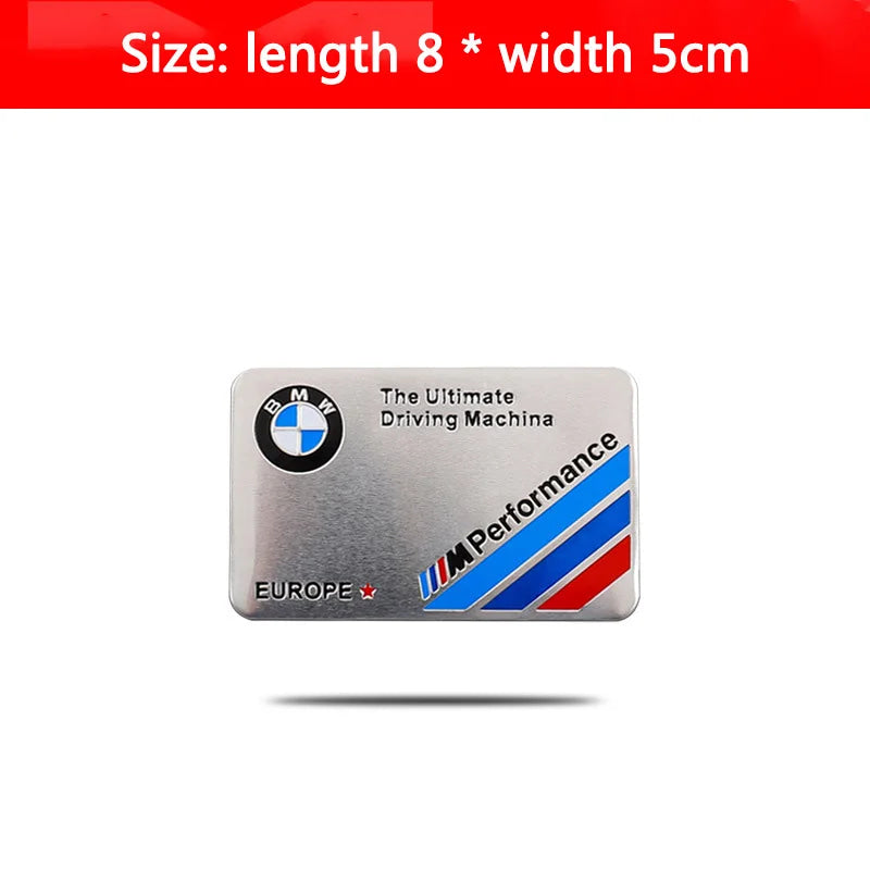 3D Aluminum Car Styling Sticker Body Trunk Decoration Decal Emblem For BMW M Sports Performance E46 E90 E60 F20 X1 X2 X3 F10 F30
