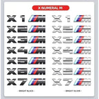 3D ABS Chrome Emblem Letters logo Car Trunk Badge Sticke for BMW M power Thunder Edition competition M1 M2 M3 M5 M7 X3M X5M X7M