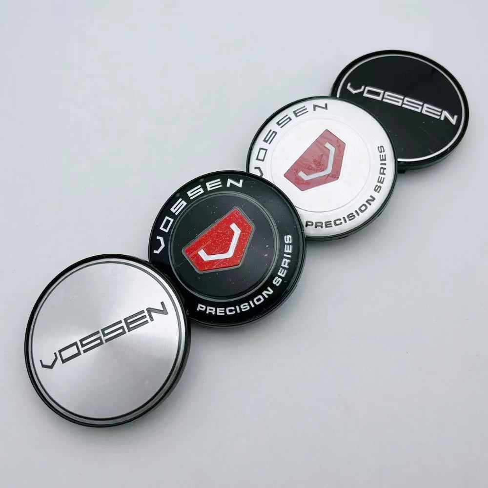 4pcs/set 68mm ( Clips 62mm ) Car Wheel Center Caps Rim Hub Dust Cover Wheel Hubcaps Vossen Logo Emblem Badge Car Accessories